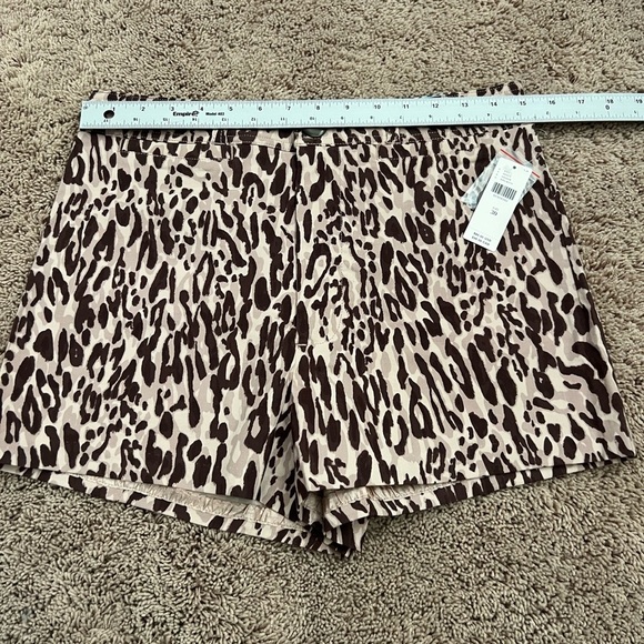 NWT new Anthropologie the ettie shorts Maeve 30 animal print brown - Picture 15 of 17